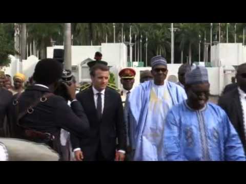 French President Macron meets his Nigerian counterpart Buhari