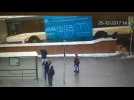 Four dead after Moscow bus ploughs into underpass - Label : AFPTV - First images - Category : News