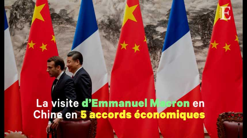 Illustration pour la vidéo La visite d’Emmanuel Macron en Chine en 5 accords économiques 