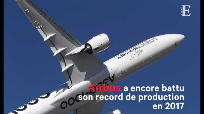 Illustration pour la vidéo Airbus a encore battu son propre record de production en 2017