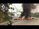 Fugitive chopper pilot supporters and police clash in Caracas