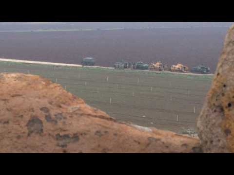 Turkish soldiers in preparations at Syria border