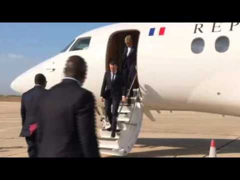 Macron arrives in St. Louis on last day of Senegal trip