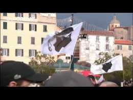 Mobilisation à l'appel des nationalistes en Corse