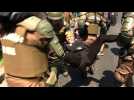 Police arrest protesters after Pope Francis' mass in Santiago - Label : AFPTV - First images - Category : News