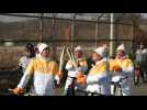 Olympic flame crosses Unification Bridge near DMZ - Label : AFPTV - First images - Category : Sport