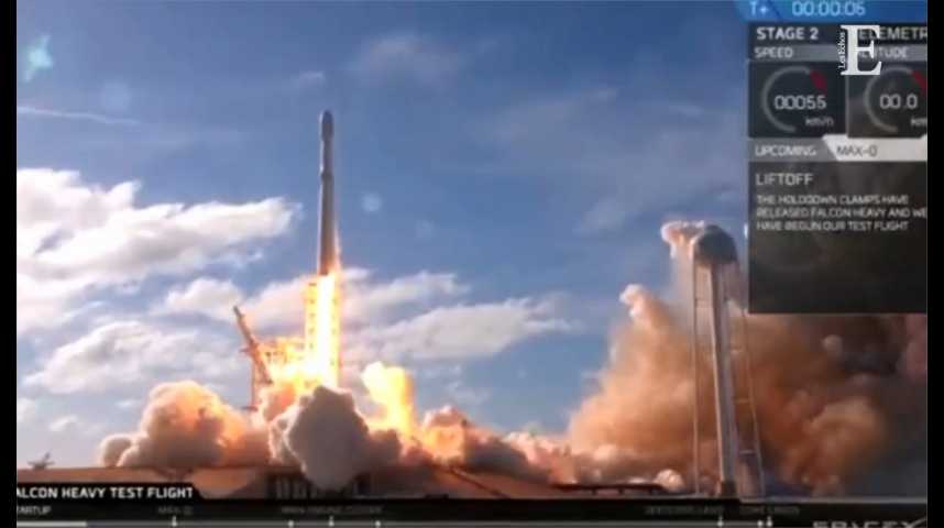 Illustration pour la vidéo SpaceX : décollage réussi pour la Falcon Heavy