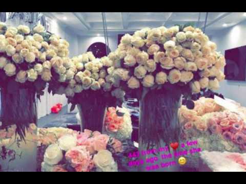 Travis Scott sends Kylie Jenner 443 white roses after Stormi's birth