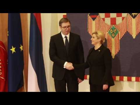 Serbia's president visits Croatia under high security
