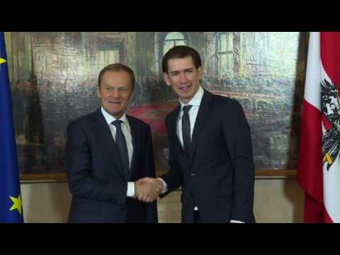 EU's Tusk meets Austrian Chancellor in Vienna
