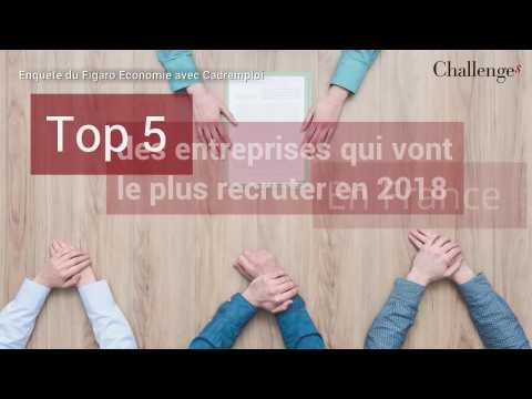 Top 5 des entreprises qui recruteront le plus en France en 2018