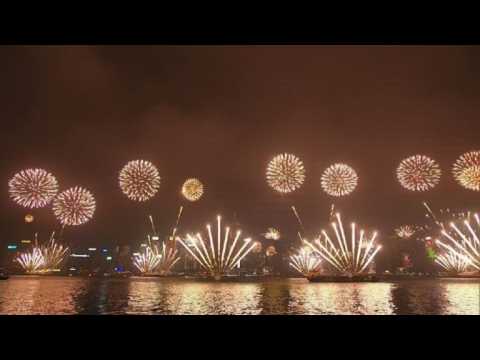 Hong Kong celebrates the start of 2018