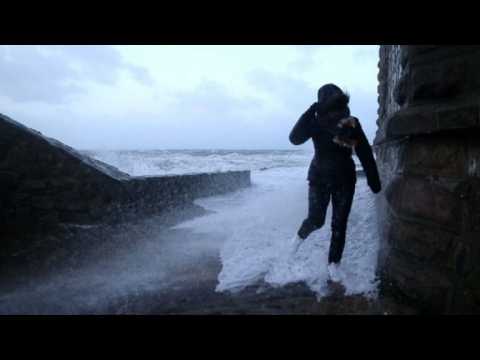 Waves in northern France as storm Eleanor barrels through Europe