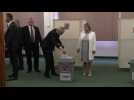 Czech Election: President Milos Zeman casts his vote