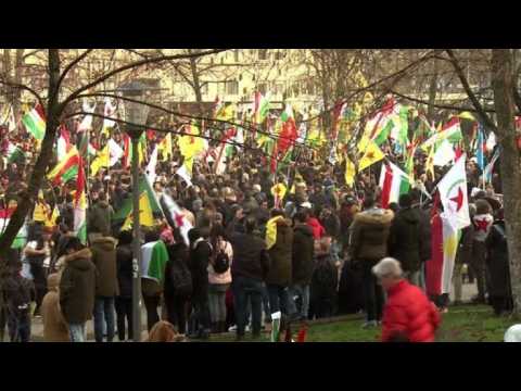 Kurds in Germany protest against Turkey’s offensive in Syria