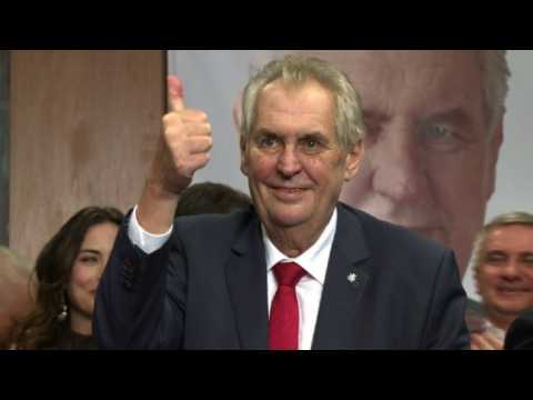 Pro-Russian Zeman celebrates his re-election