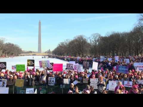 Thousands in Washington join second Women's March against Trump