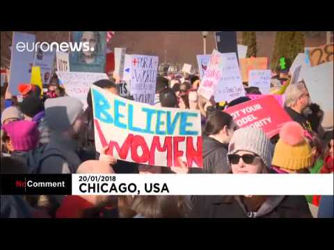Thousands turn out for the second Women's March, a nationwide series of protests against U.S. President Donald Trump