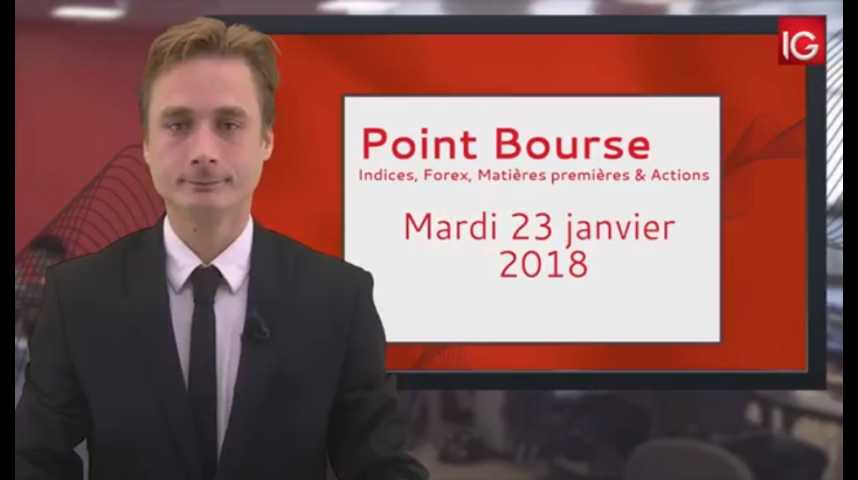 Illustration pour la vidéo Point Bourse IG du 23.01.2018