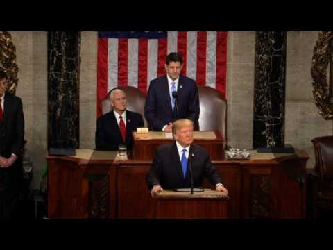 Trump arrives in Congress for State of the Union address
