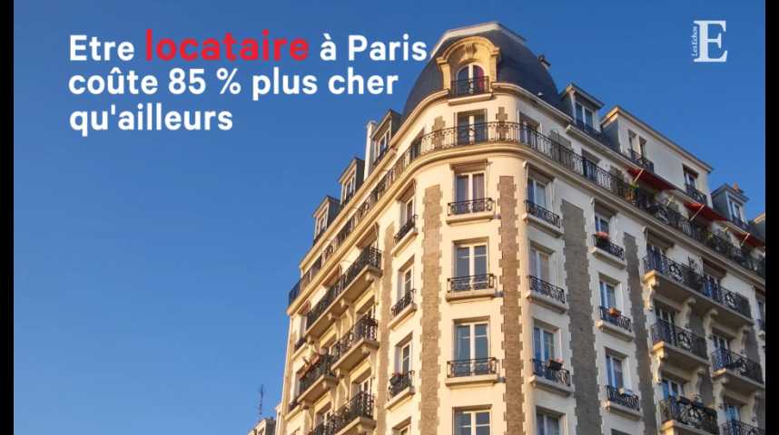 Illustration pour la vidéo Etre locataire à Paris coûte 85 % plus cher qu'ailleurs