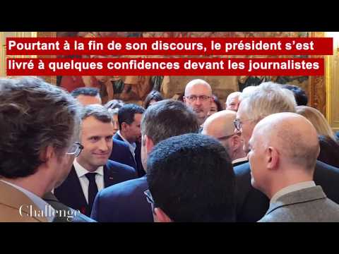 Une conférence presse improvisée à la fin des vœux à la presse d'Emmanuel Macron