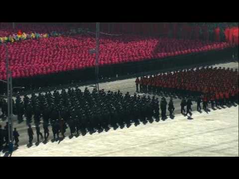 North Korea holds military parade on eve of Winter Olympics