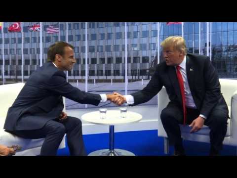 Trump and Macron hold bilateral meeting on day 1 of NATO summit