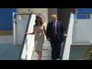 Donald Trump and wife Melania arrive in the UK