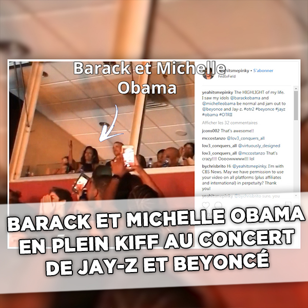 Barack et Michelle Obama en plein kiff au concert de Jay-Z et Beyoncé