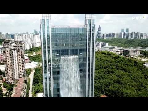 China's eye-wateringly expensive artificial waterfall splits opinion