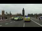 Police respond to car crash into barriers at British Parliament