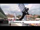 Watch: Jet suit pilot makes splash at Bournemouth Air Show