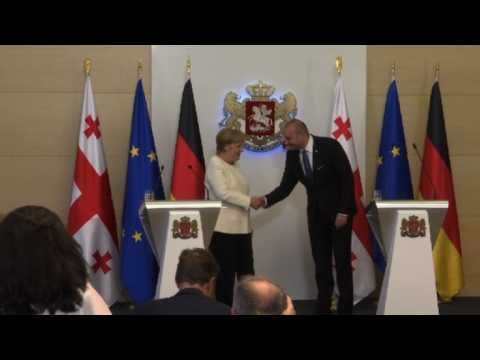 Angela Merkel meets Georgian prime minister