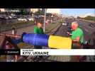 Watch: Ukrainian flag measuring 2,700 metres unveiled in Kyiv