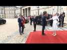 Macron couple welcomed at Amalienborg Palace