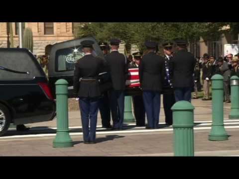 Body of Sen. John McCain arrives at Arizona's State Capitol