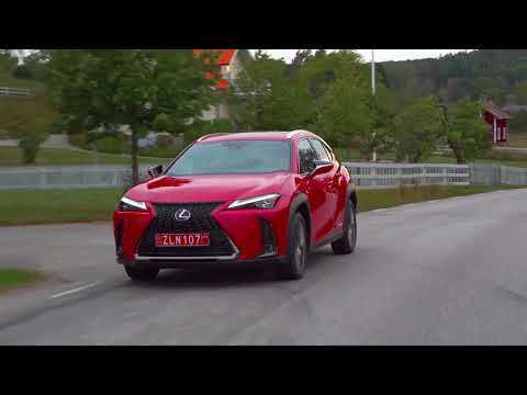 The new Lexus UX 250h Driving Video in Red