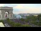 Parisians celebrate World Cup win on the Champs-Elysées