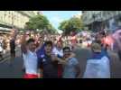 Supporters in Paris react to France World Cup win
