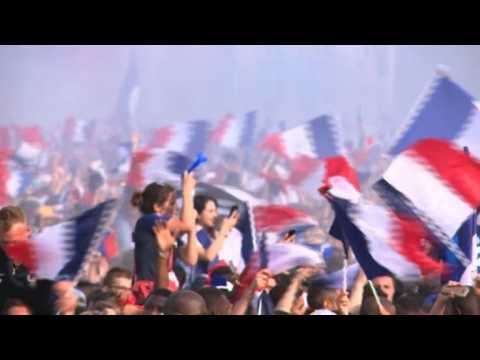France 2018 World Champions: Paris fan zone errupts with joy