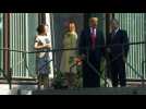 Trump arrives at presidential residence ahead of Putin summit