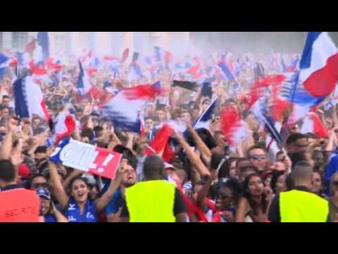 World Cup: Paris fan zone jubilant after third France goal