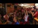 Croatia fans celebrate second goal vs France in WC final