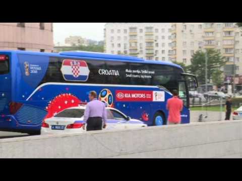World Cup: Croatia leave hotel for final match