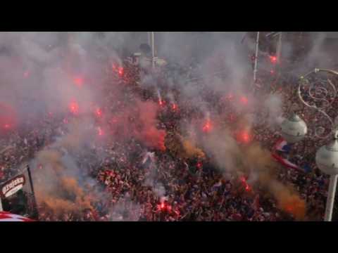 Croatia fans celebrate equalizer vs France in WC final
