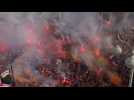 Croatia fans celebrate equalizer vs France in WC final - Label : AFPTV - First images - Category : Sport