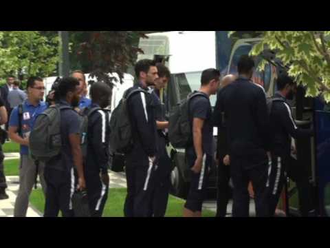 World Cup: France team leaves hotel to head to stadium for final