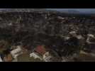 Aerial footage shows aftermath of Greek wildfire