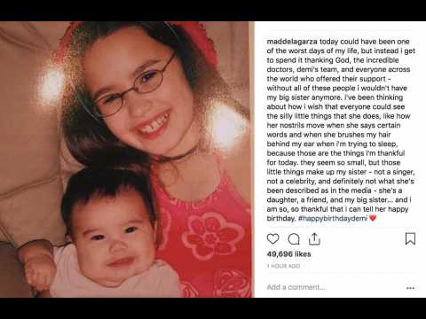 Demi Lovato's younger sister thanks medical team for saving her life